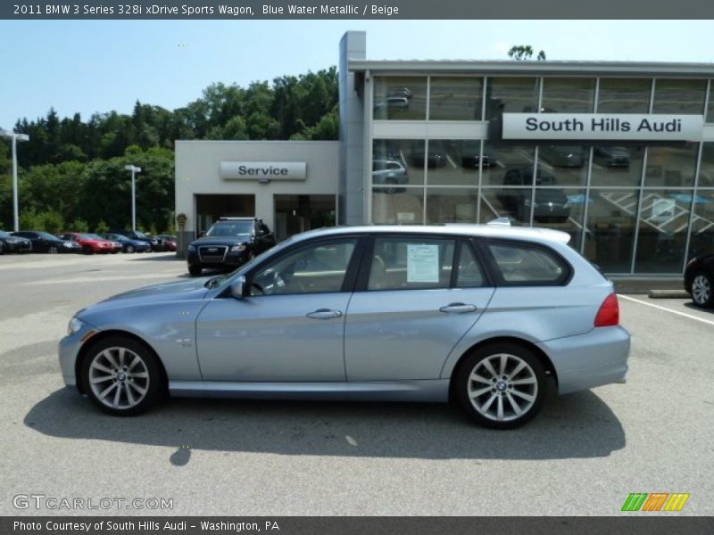 Blue Water Metallic / Beige 2011 BMW 3 Series 328i xDrive Sports Wagon