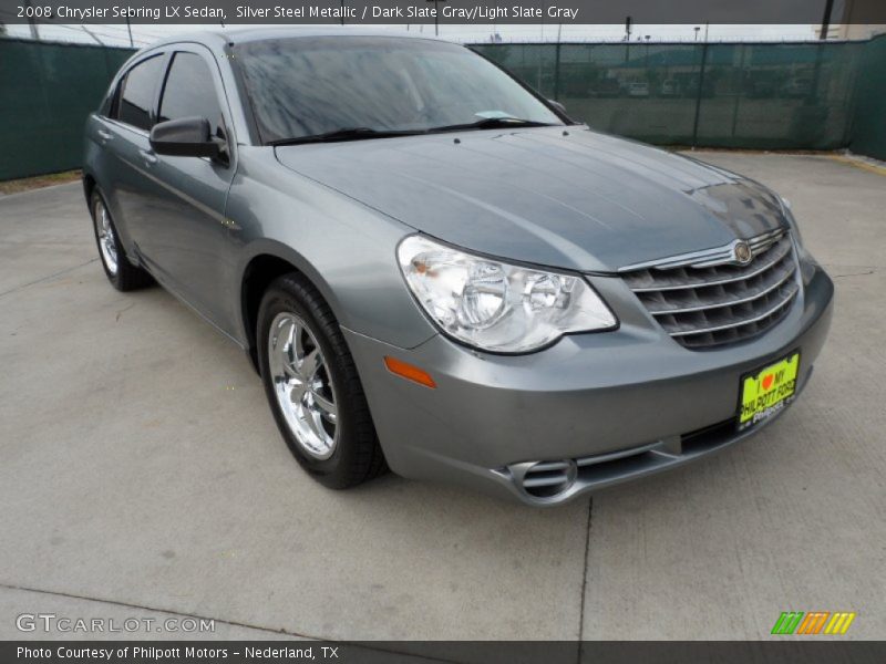 Silver Steel Metallic / Dark Slate Gray/Light Slate Gray 2008 Chrysler Sebring LX Sedan