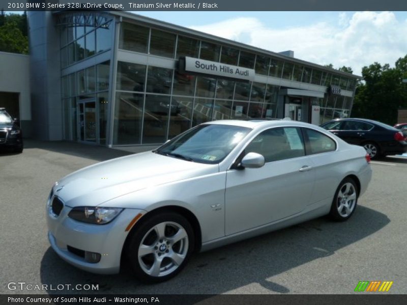 Titanium Silver Metallic / Black 2010 BMW 3 Series 328i xDrive Coupe