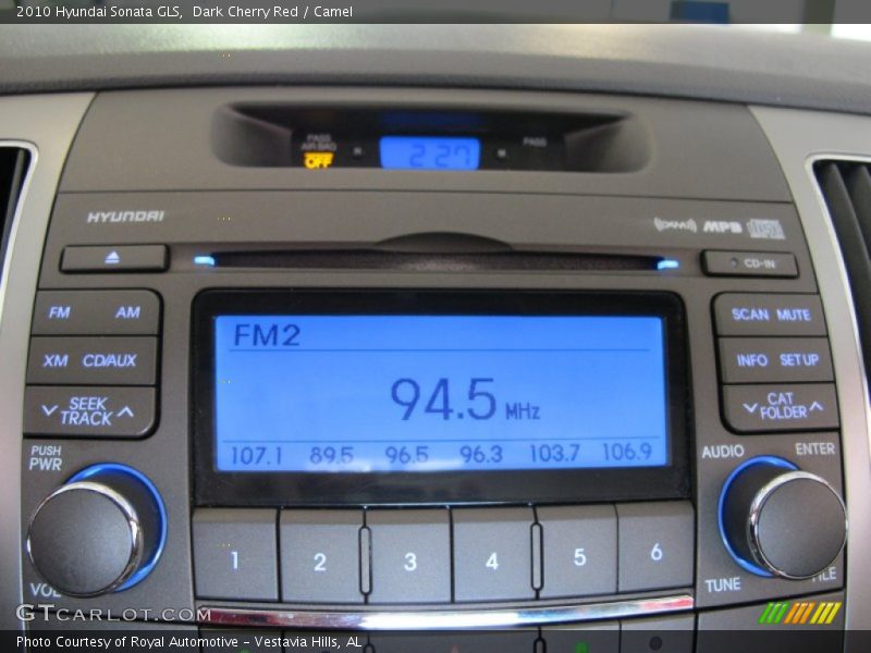 Dark Cherry Red / Camel 2010 Hyundai Sonata GLS