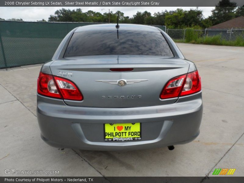 Silver Steel Metallic / Dark Slate Gray/Light Slate Gray 2008 Chrysler Sebring LX Sedan