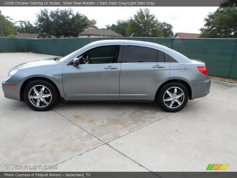 Silver Steel Metallic / Dark Slate Gray/Light Slate Gray 2008 Chrysler Sebring LX Sedan