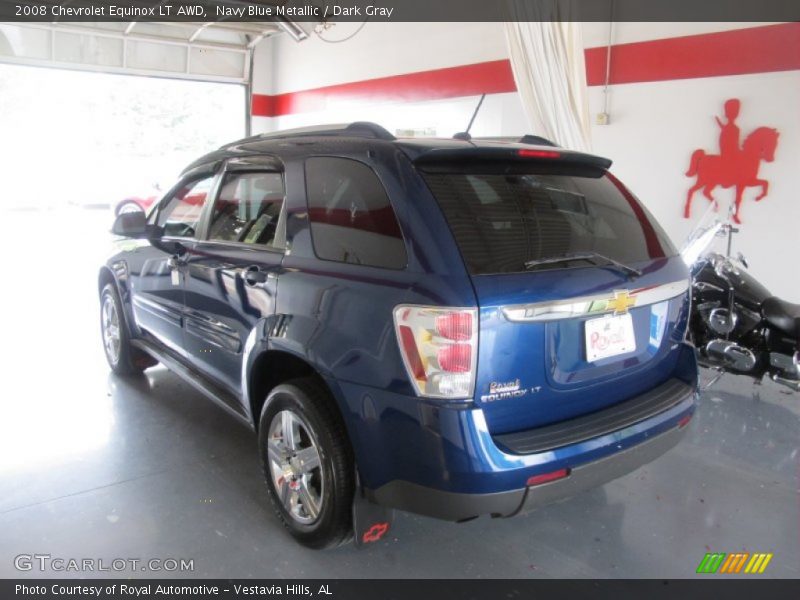 Navy Blue Metallic / Dark Gray 2008 Chevrolet Equinox LT AWD
