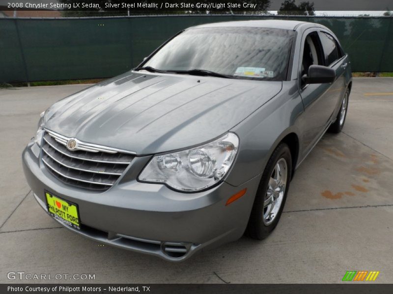 Silver Steel Metallic / Dark Slate Gray/Light Slate Gray 2008 Chrysler Sebring LX Sedan