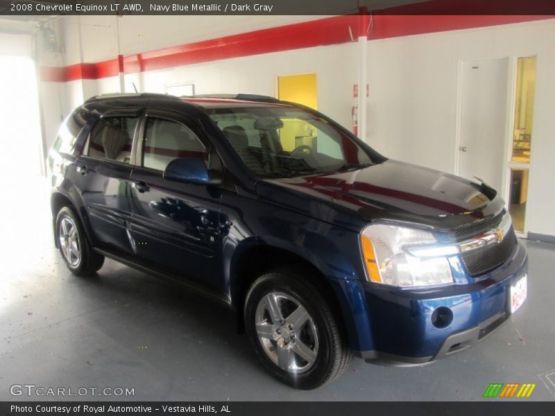 Navy Blue Metallic / Dark Gray 2008 Chevrolet Equinox LT AWD