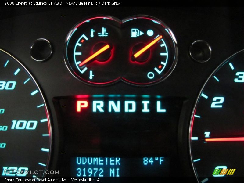 Navy Blue Metallic / Dark Gray 2008 Chevrolet Equinox LT AWD