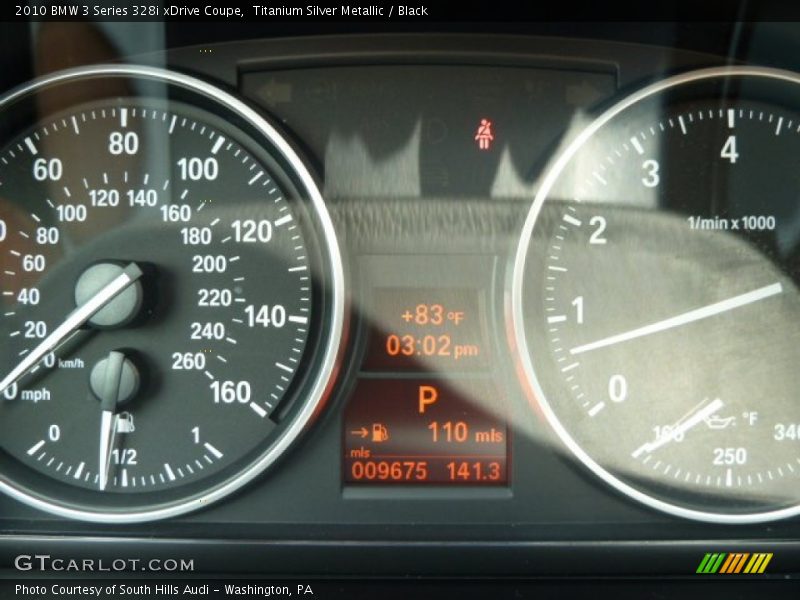 Titanium Silver Metallic / Black 2010 BMW 3 Series 328i xDrive Coupe