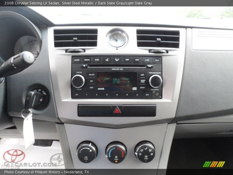 Silver Steel Metallic / Dark Slate Gray/Light Slate Gray 2008 Chrysler Sebring LX Sedan