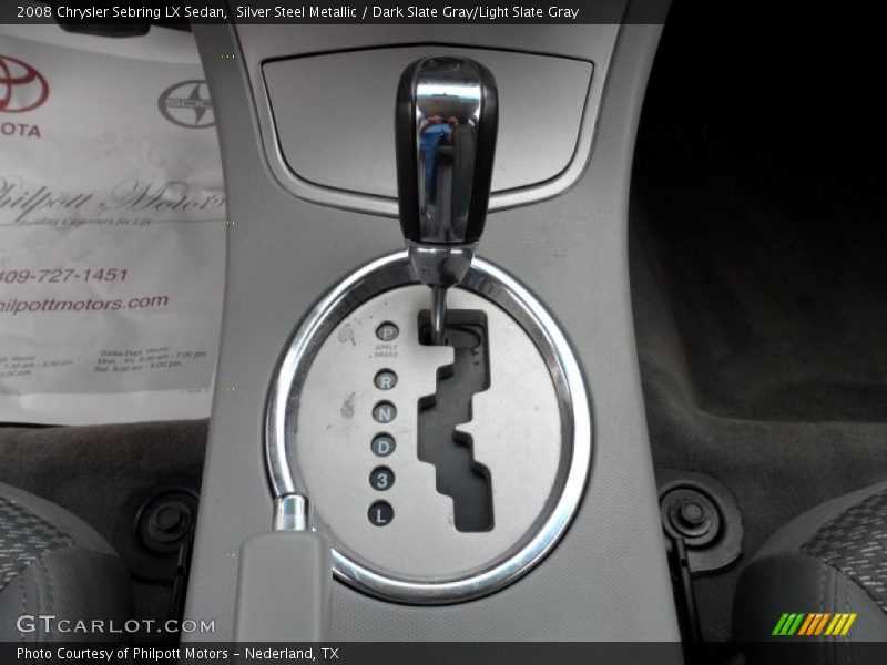 Silver Steel Metallic / Dark Slate Gray/Light Slate Gray 2008 Chrysler Sebring LX Sedan