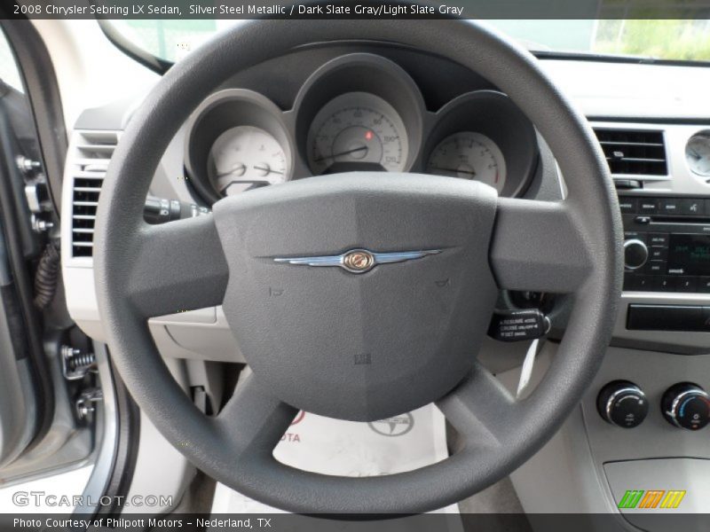 Silver Steel Metallic / Dark Slate Gray/Light Slate Gray 2008 Chrysler Sebring LX Sedan