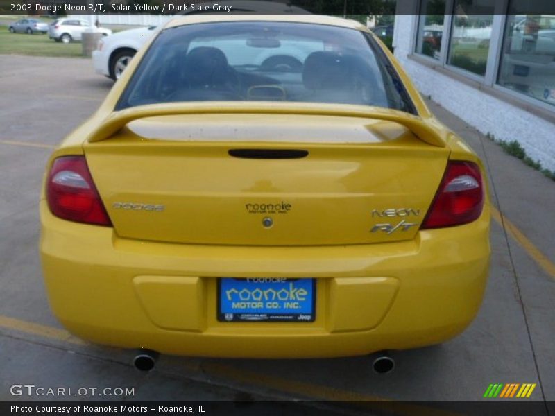 Solar Yellow / Dark Slate Gray 2003 Dodge Neon R/T
