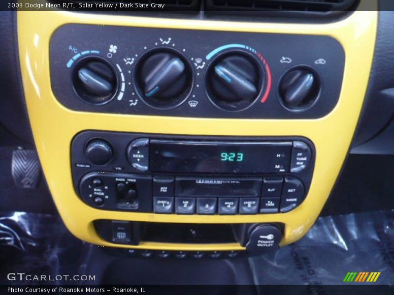 Controls of 2003 Neon R/T