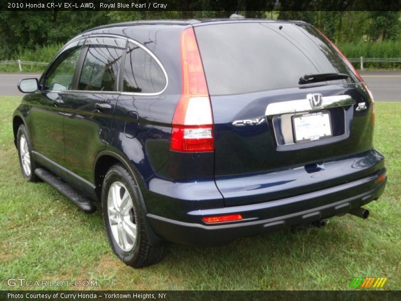 Royal Blue Pearl / Gray 2010 Honda CR-V EX-L AWD