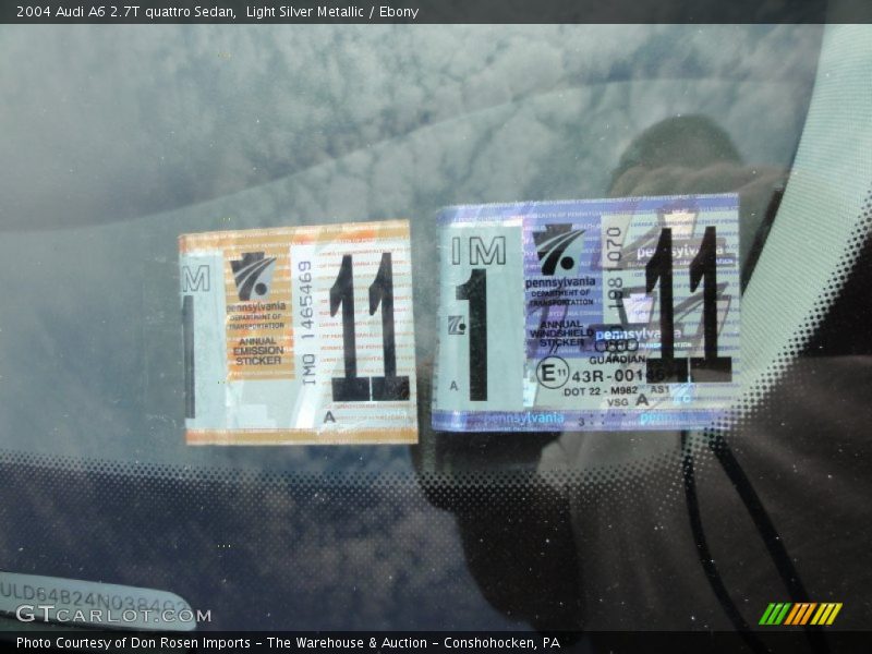 Light Silver Metallic / Ebony 2004 Audi A6 2.7T quattro Sedan