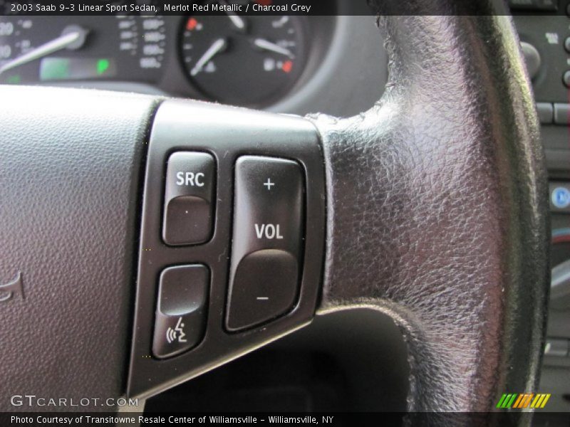 Merlot Red Metallic / Charcoal Grey 2003 Saab 9-3 Linear Sport Sedan