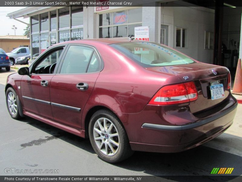 Merlot Red Metallic / Charcoal Grey 2003 Saab 9-3 Linear Sport Sedan