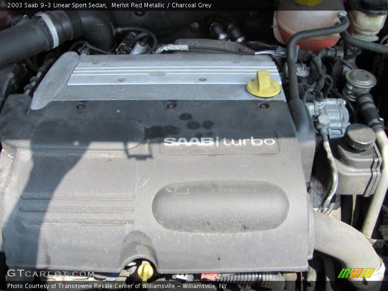 Merlot Red Metallic / Charcoal Grey 2003 Saab 9-3 Linear Sport Sedan