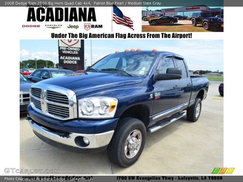 Patriot Blue Pearl / Medium Slate Gray 2008 Dodge Ram 2500 Big Horn Quad Cab 4x4