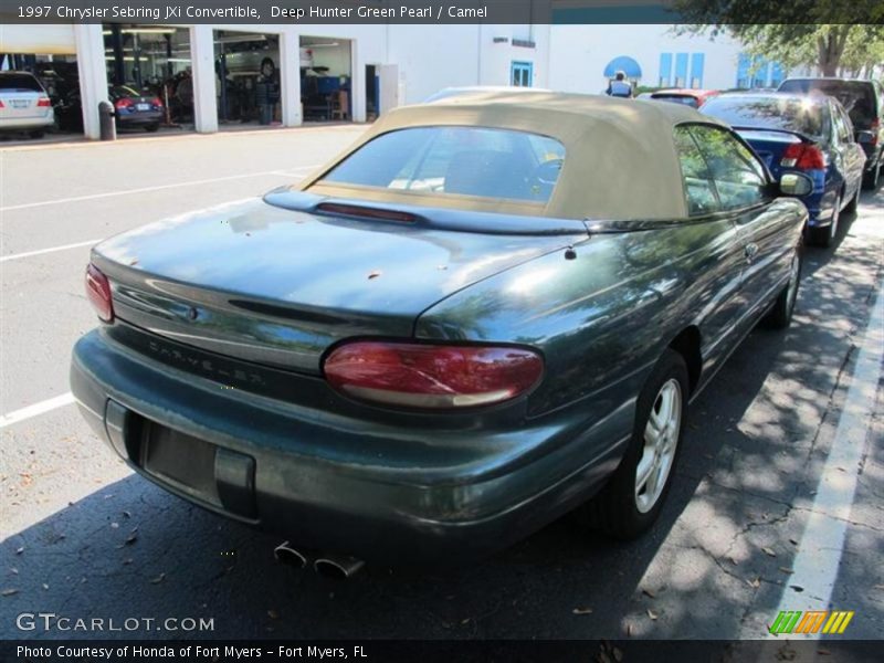 Deep Hunter Green Pearl / Camel 1997 Chrysler Sebring JXi Convertible