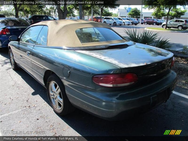 Deep Hunter Green Pearl / Camel 1997 Chrysler Sebring JXi Convertible