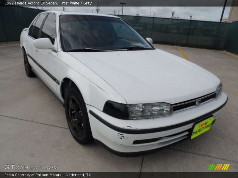 Frost White / Gray 1992 Honda Accord EX Sedan