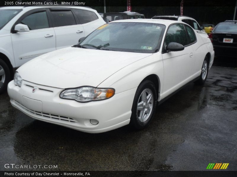 White / Ebony 2005 Chevrolet Monte Carlo LS