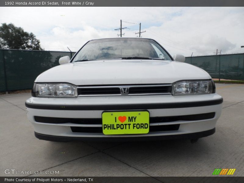 Frost White / Gray 1992 Honda Accord EX Sedan