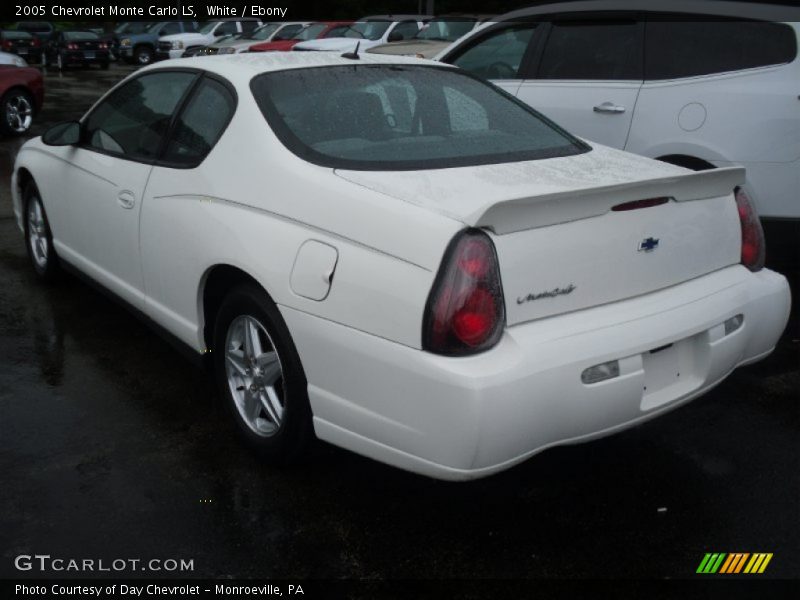 White / Ebony 2005 Chevrolet Monte Carlo LS