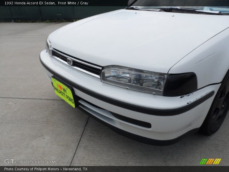 Frost White / Gray 1992 Honda Accord EX Sedan