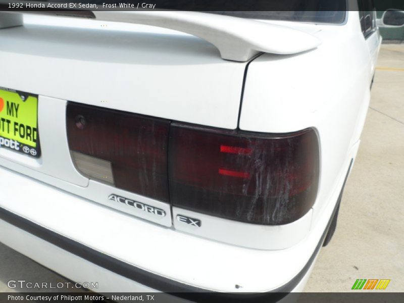 Frost White / Gray 1992 Honda Accord EX Sedan