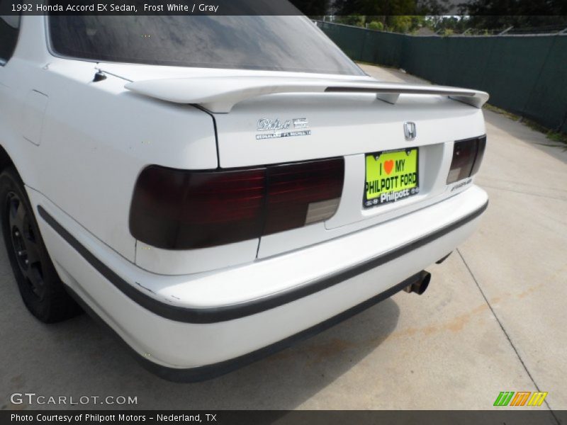 Frost White / Gray 1992 Honda Accord EX Sedan