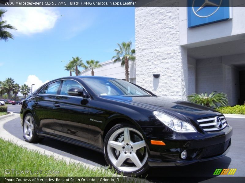 Black / AMG Charcoal Nappa Leather 2006 Mercedes-Benz CLS 55 AMG