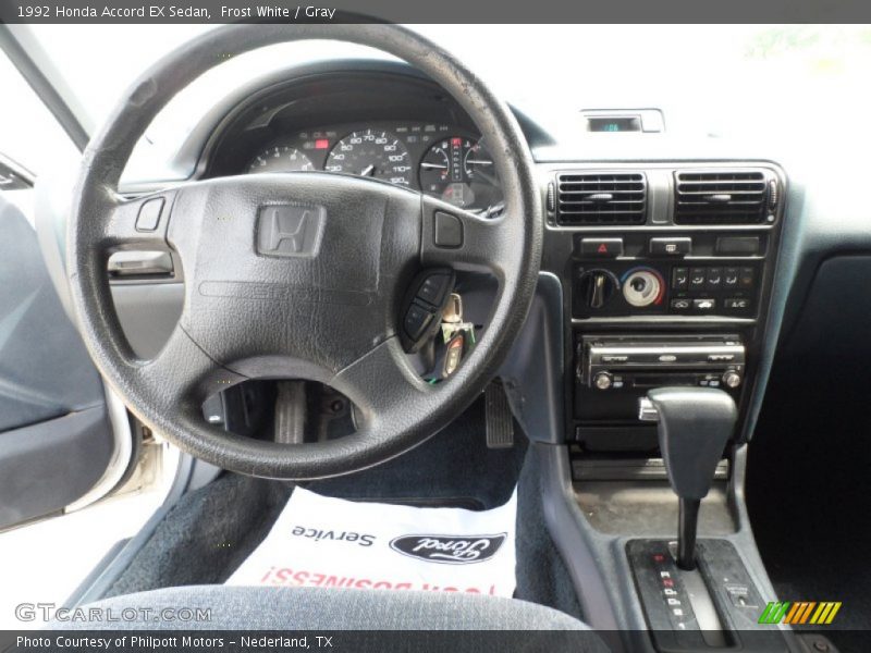 Frost White / Gray 1992 Honda Accord EX Sedan