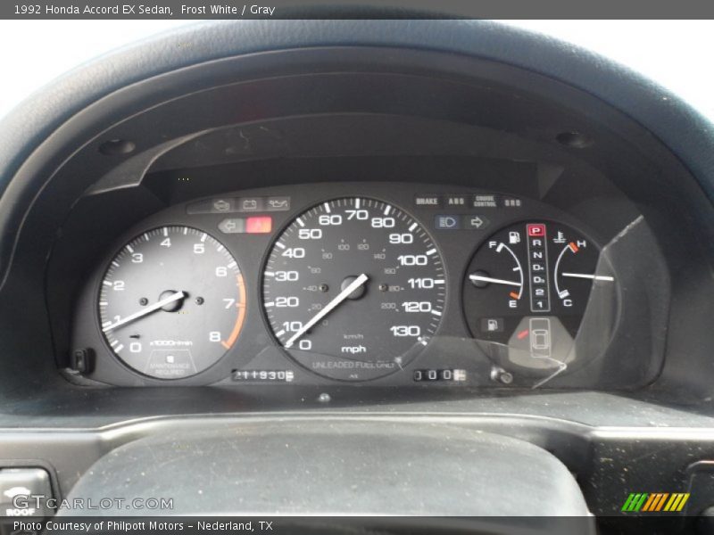  1992 Accord EX Sedan EX Sedan Gauges