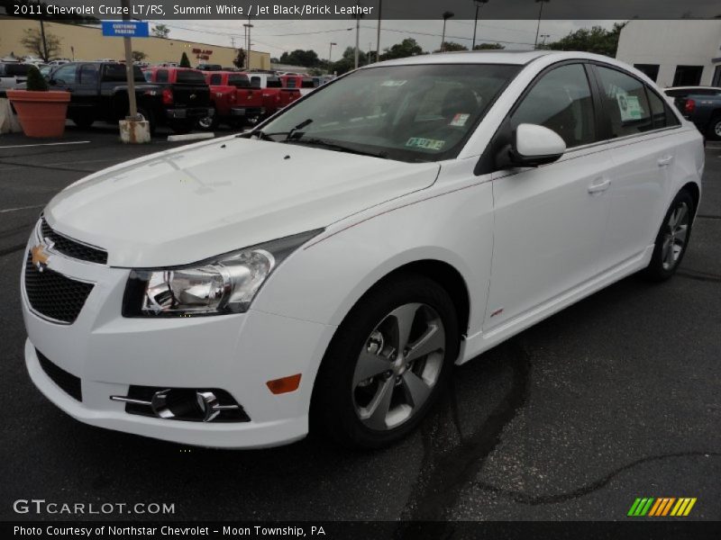 Summit White / Jet Black/Brick Leather 2011 Chevrolet Cruze LT/RS