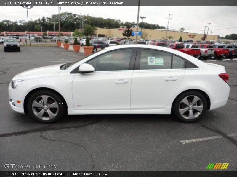 Summit White / Jet Black/Brick Leather 2011 Chevrolet Cruze LT/RS