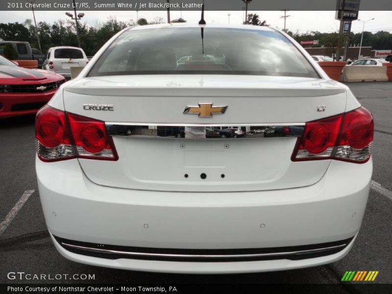 Summit White / Jet Black/Brick Leather 2011 Chevrolet Cruze LT/RS