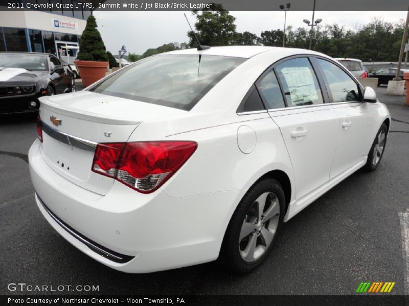 Summit White / Jet Black/Brick Leather 2011 Chevrolet Cruze LT/RS