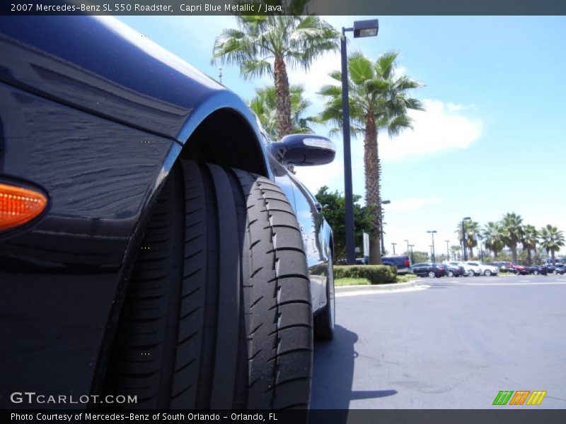 Capri Blue Metallic / Java 2007 Mercedes-Benz SL 550 Roadster