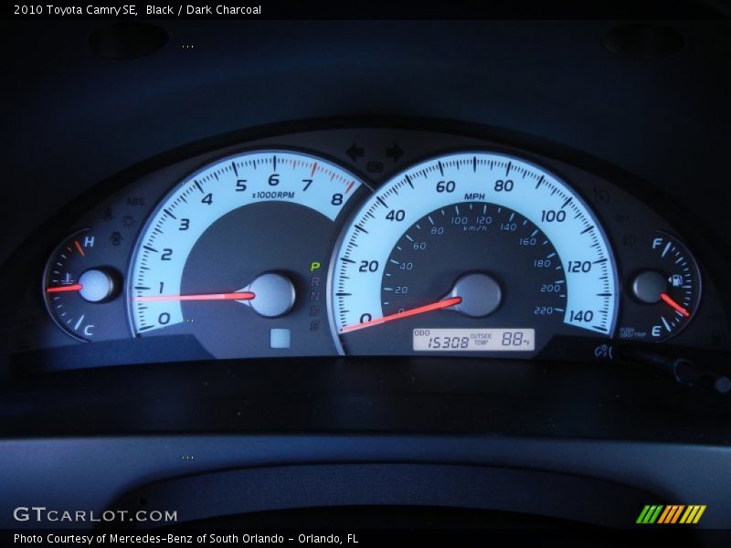 Black / Dark Charcoal 2010 Toyota Camry SE