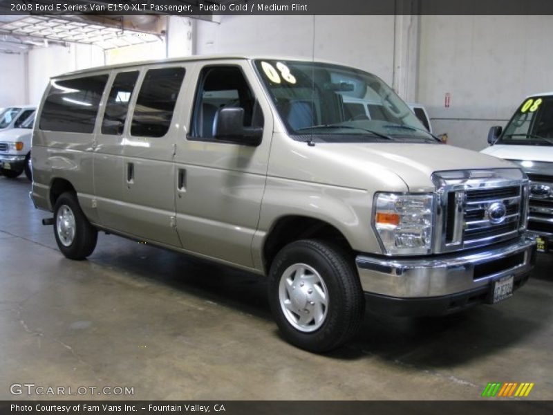 Pueblo Gold / Medium Flint 2008 Ford E Series Van E150 XLT Passenger