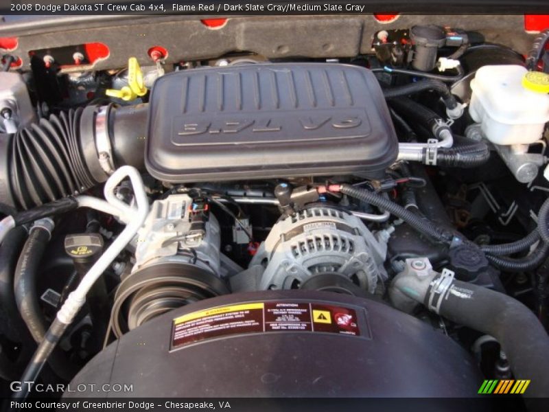 Flame Red / Dark Slate Gray/Medium Slate Gray 2008 Dodge Dakota ST Crew Cab 4x4