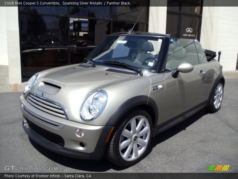 Sparkling Silver Metallic / Panther Black 2008 Mini Cooper S Convertible