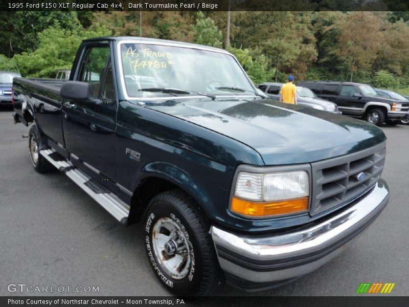 Dark Tourmaline Pearl / Beige 1995 Ford F150 XLT Regular Cab 4x4