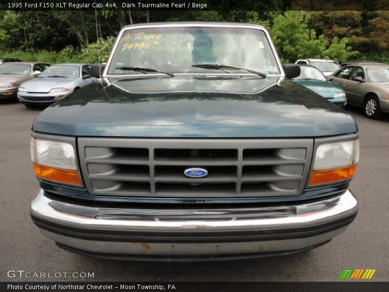 Dark Tourmaline Pearl / Beige 1995 Ford F150 XLT Regular Cab 4x4