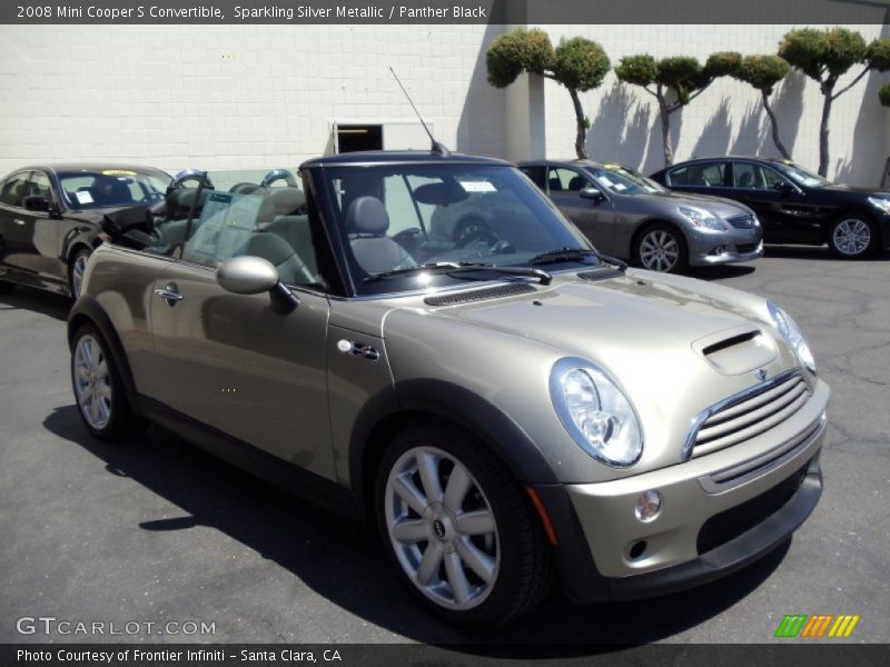 Sparkling Silver Metallic / Panther Black 2008 Mini Cooper S Convertible
