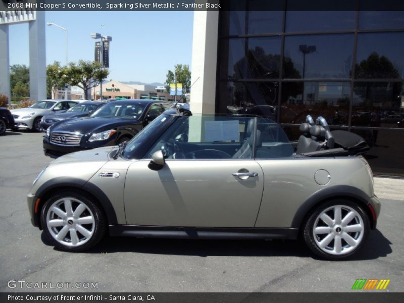 Sparkling Silver Metallic / Panther Black 2008 Mini Cooper S Convertible