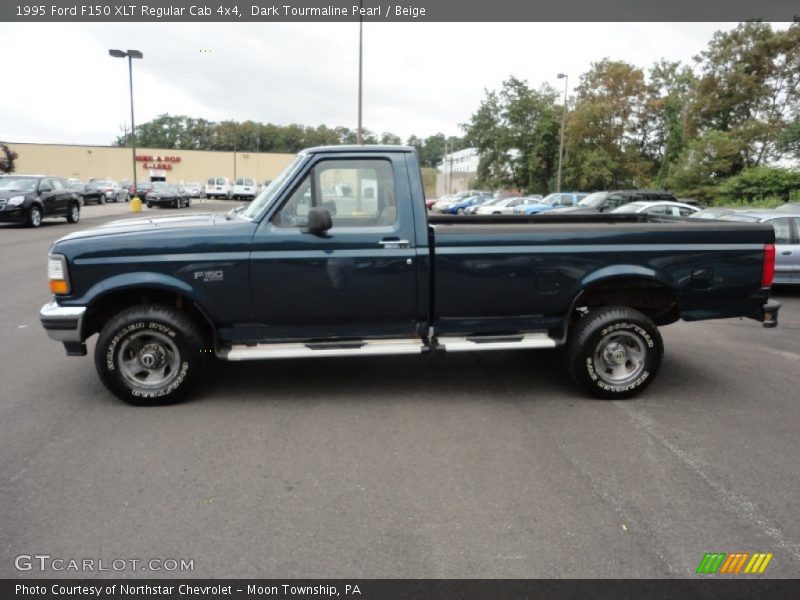 Dark Tourmaline Pearl / Beige 1995 Ford F150 XLT Regular Cab 4x4