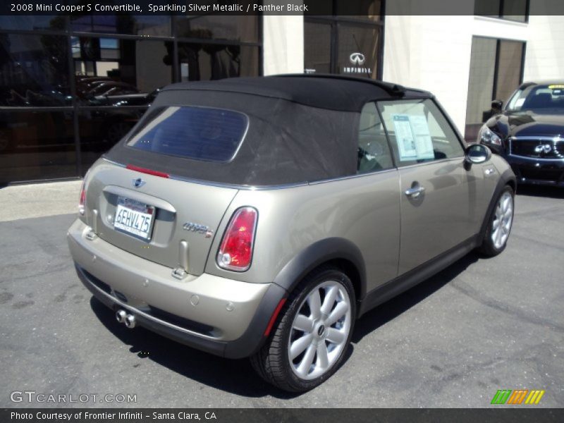Sparkling Silver Metallic / Panther Black 2008 Mini Cooper S Convertible