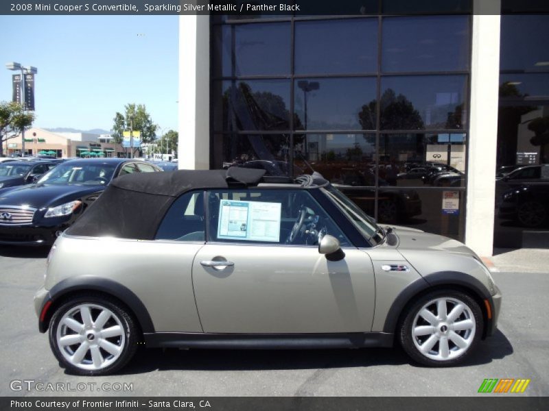 Sparkling Silver Metallic / Panther Black 2008 Mini Cooper S Convertible